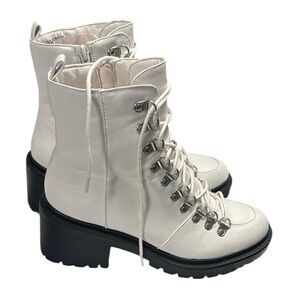 OLIVIA FERGUSON Women’s White Combat Boots size 7